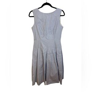 Shannon McLean Preppy Blue Cotton Drop Waist Pleated Dress